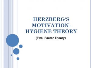 Herzberg Motivation Theory