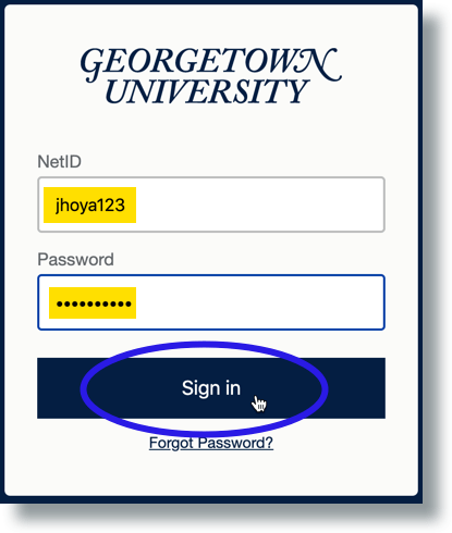 Georgetown University, GU Student Portal Login: myaccess.georgetown.edu
