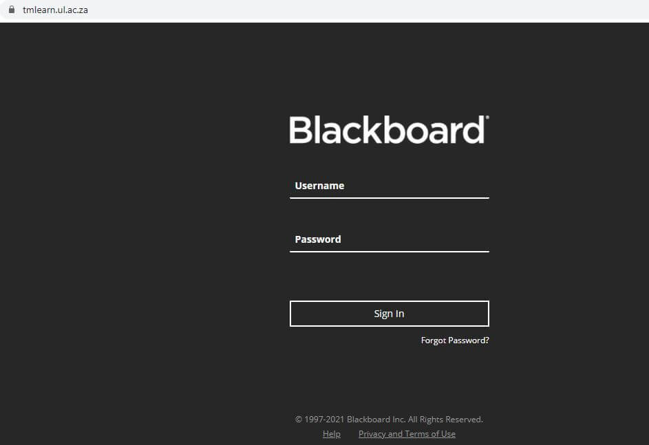 UL Blackboard Login Portal – tmlearn.ul.ac.za