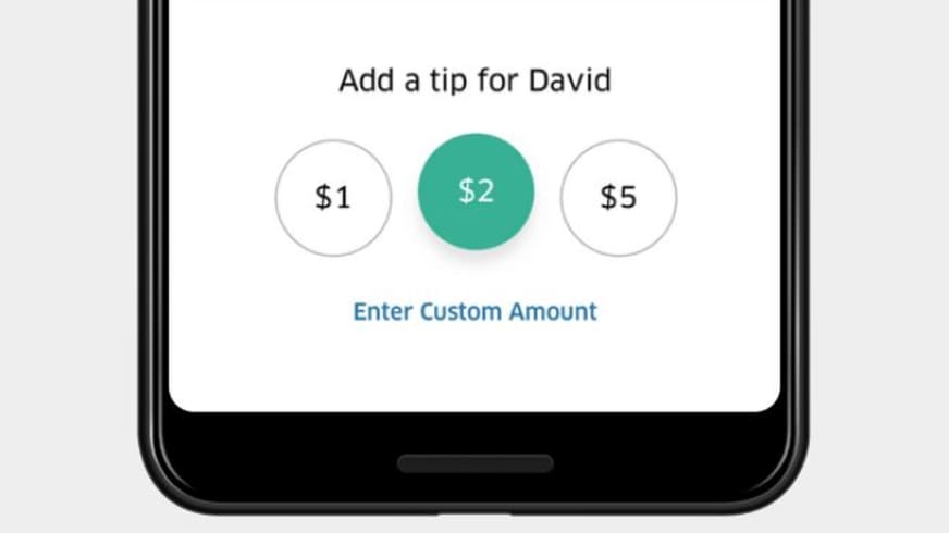 tipping an uber driver