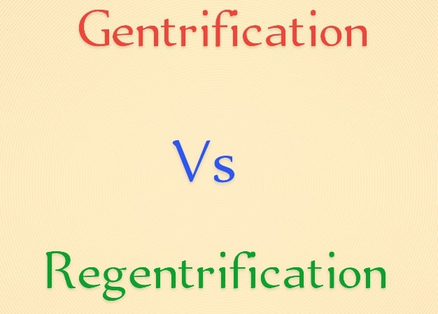 Gentrifisering vs Regentrifisering