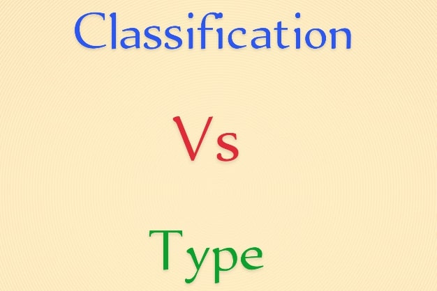 Classification vs Type