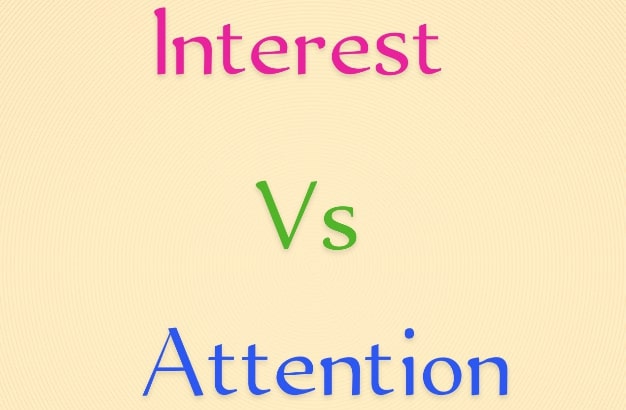 ความสนใจเทียบกับความสนใจ