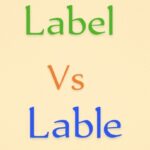 Label vs Lable