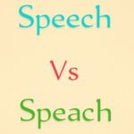 Speech vs Speach
