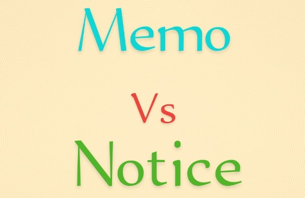 Memo vs Notice